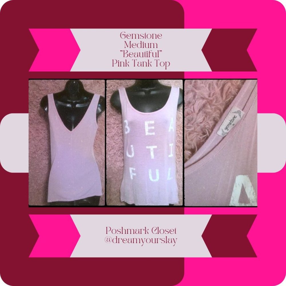 Gemstone "Beautiful" Tank top